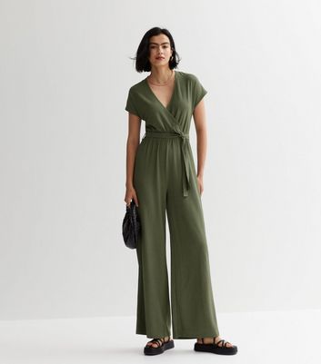 Khaki store jersey jumpsuit