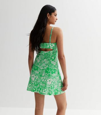 Green shop strappy dress