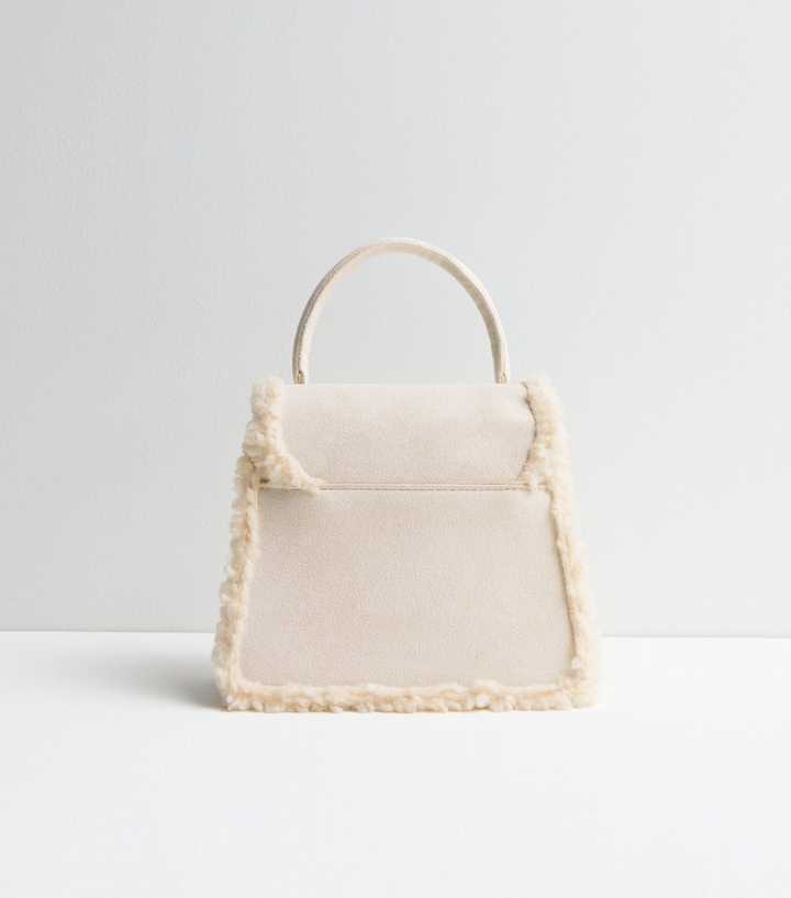 FAUX FUR CROSSBODY BAG - Off White