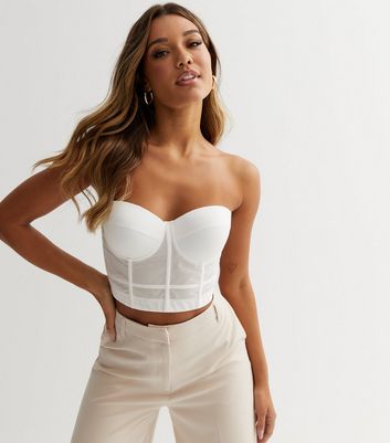 Mesh corset sale crop top