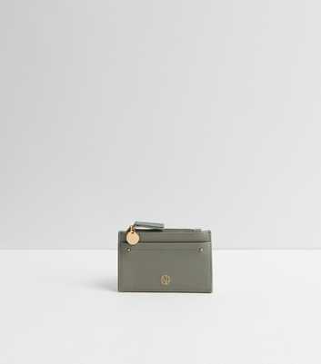 Light Green Leather-Look Card Holder