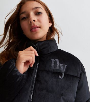 Black velvet zip up cheap jacket