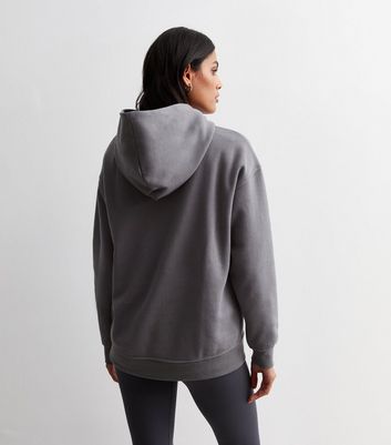 high collar black line pocket front hoodie sweatshirt
