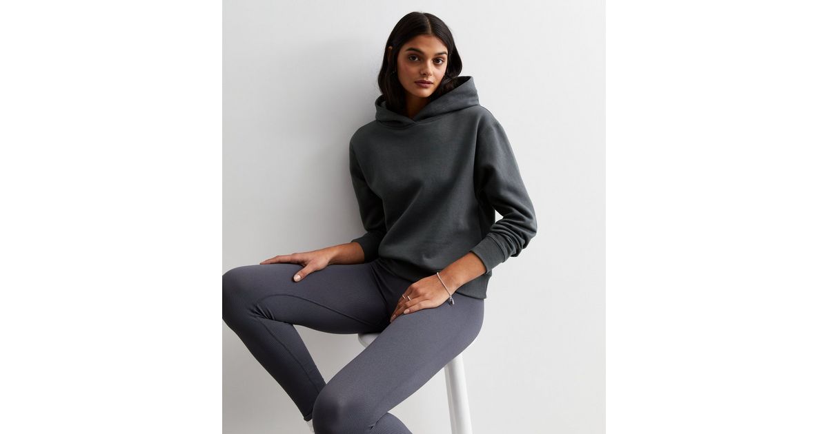 Grey Jersey Hoodie New Look