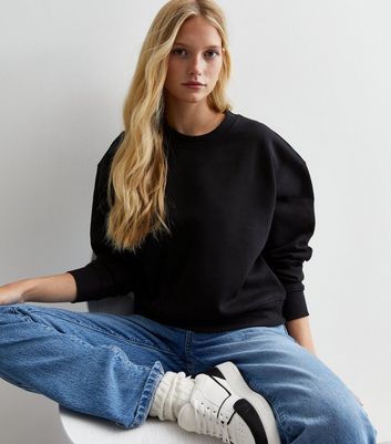 Black Crew Neck Sweatshirt New Look