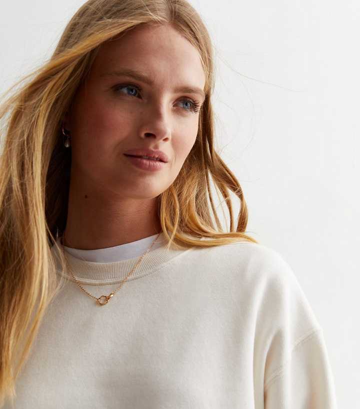 Off White Crew Neck Sweatshirt