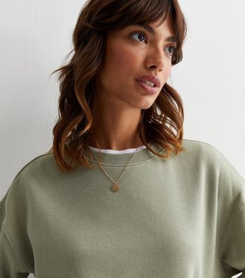 Olive crew shop neck sweatshirt