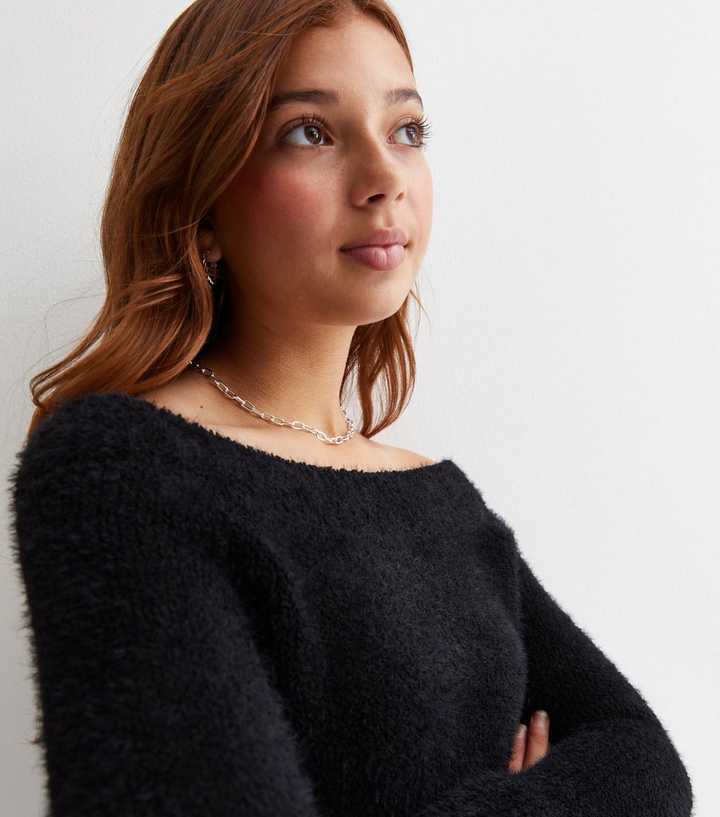 Fluffy off shoulder top