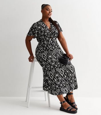 African print maxi 2024 dress new look