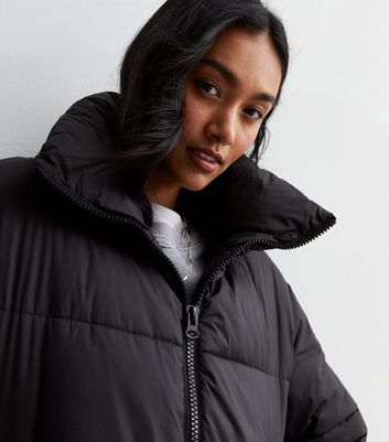 Puffer jacket with discount collar