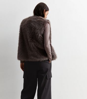 Cheap faux fur on sale vest