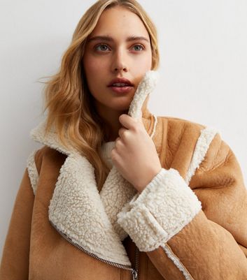 Faux deals shearling coat