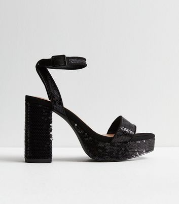 Cute Black Ankle Strap Heels - Platform Heels - Black Heels - Lulus
