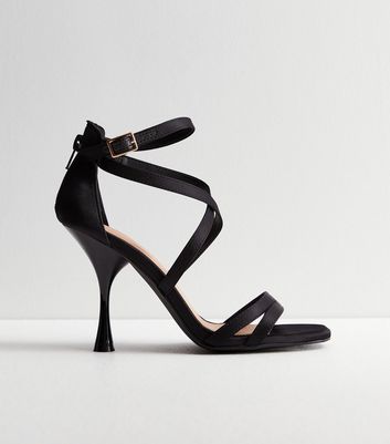Black Strappy Block Heel Sandals | New Look