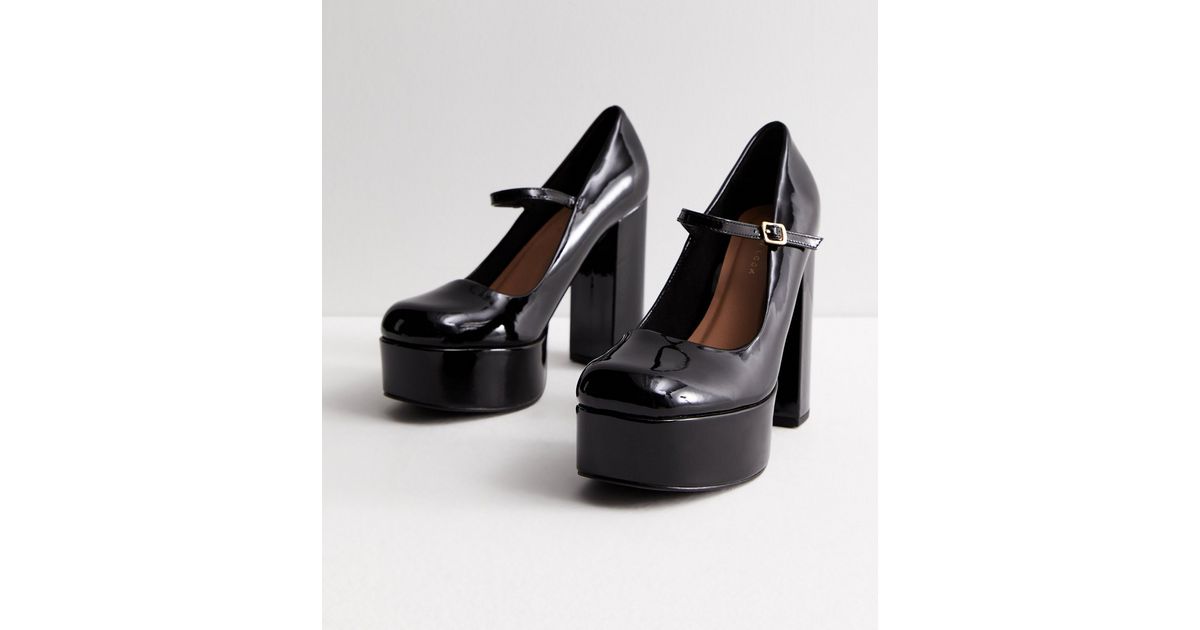 HENNESSY MARY JANE PLATFORM BLACK PATENT