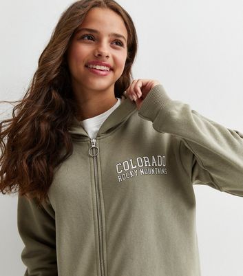 Girls zip up outlet sweatshirt