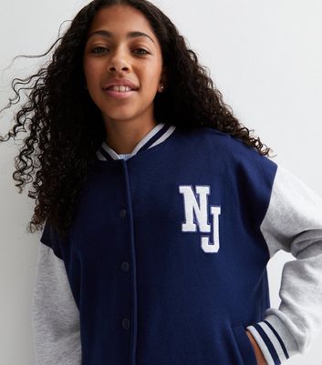 Navy blue outlet varsity jacket