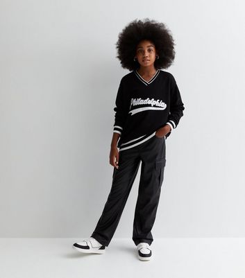 Girls black cheap adidas sweatshirt