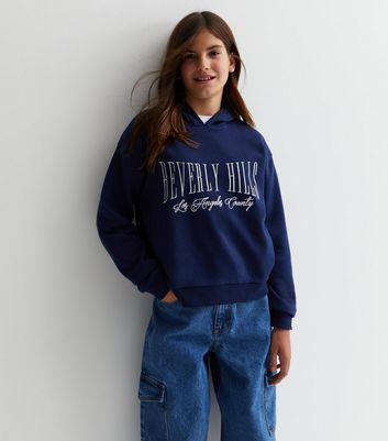 Girls navy 2024 hoodie