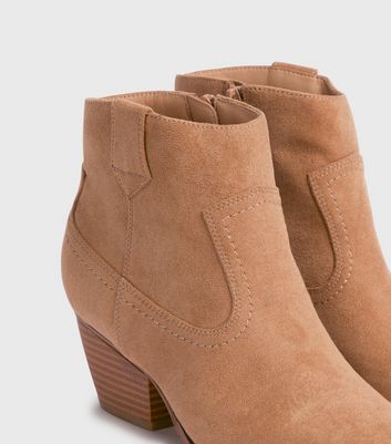 Tan western ankle outlet boots womens