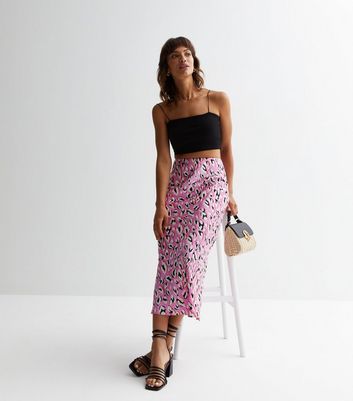 Midi skirt leopard print sale