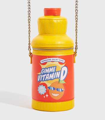 Skinnydip Bright Orange Vitamin D Bottle Cross Body Bag