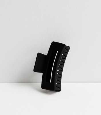 Black Matte Rectangle Hair Claw Clip