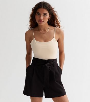 Petite Off White Slinky Strappy Bodysuit | New Look