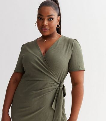 Forever 21 shop green wrap dress