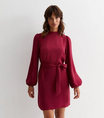 New look hot sale burgundy dress