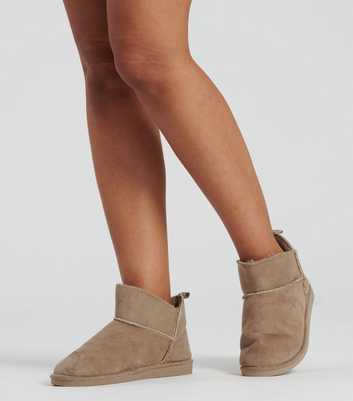 Loungeable Light Brown Mini Slipper Boots