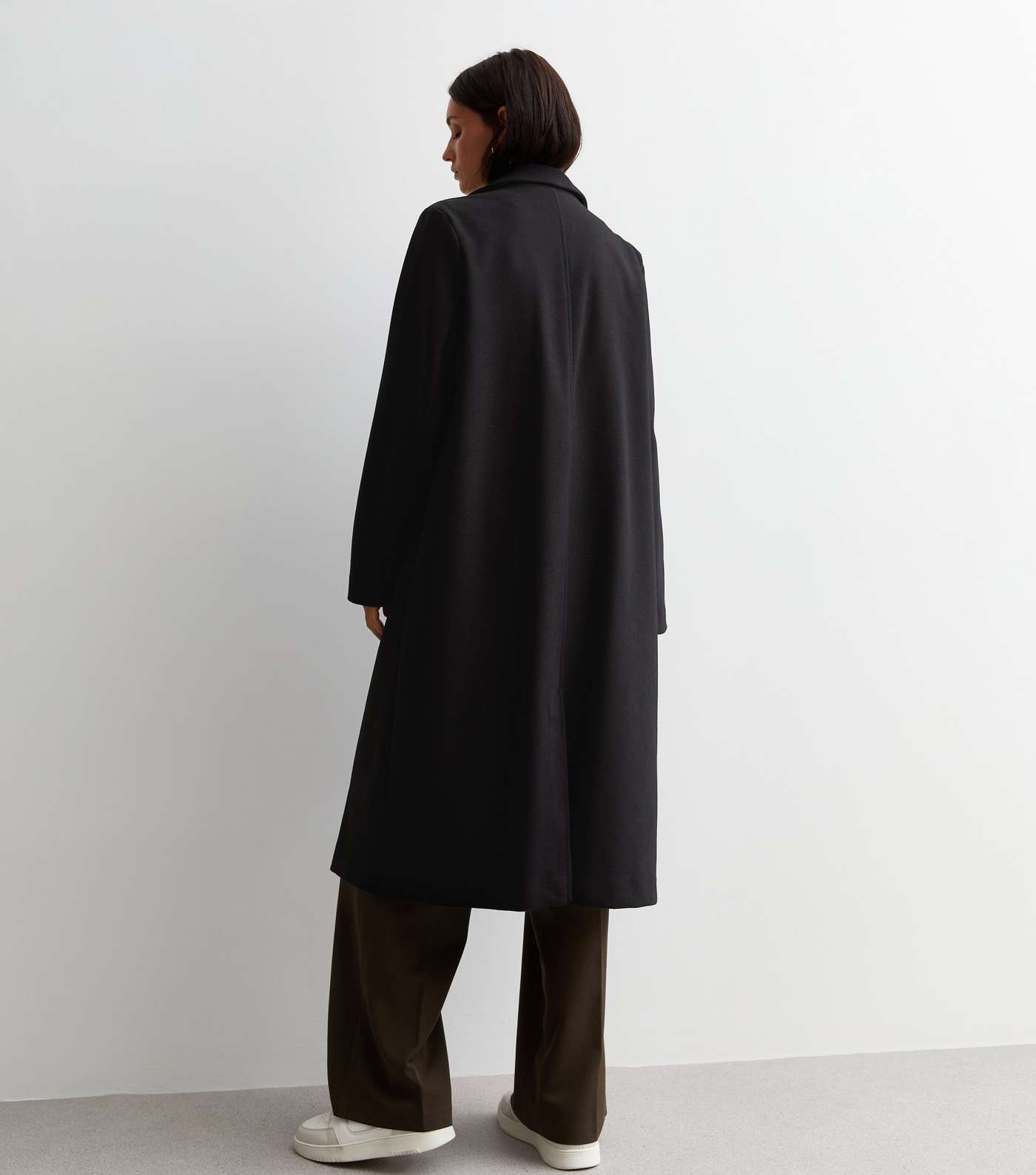 Black Formal Longline Coat | New Look
