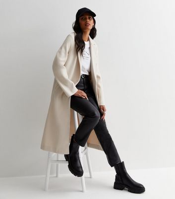 New look beige on sale coat