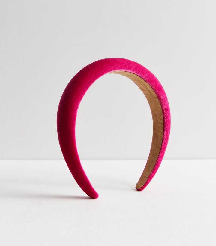 Bright Pink Velvet Headband