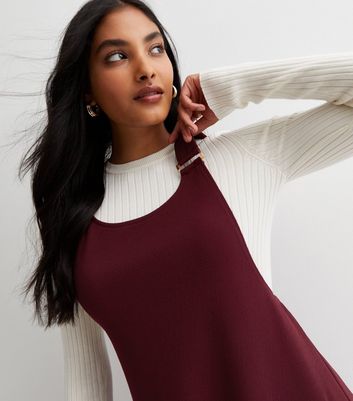 Burgundy 2025 crepe dress