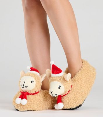 Girls deals llama slippers