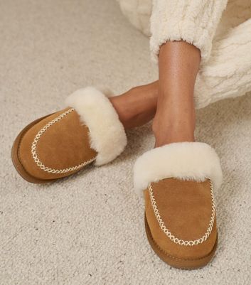 Tan scuffette slippers hot sale