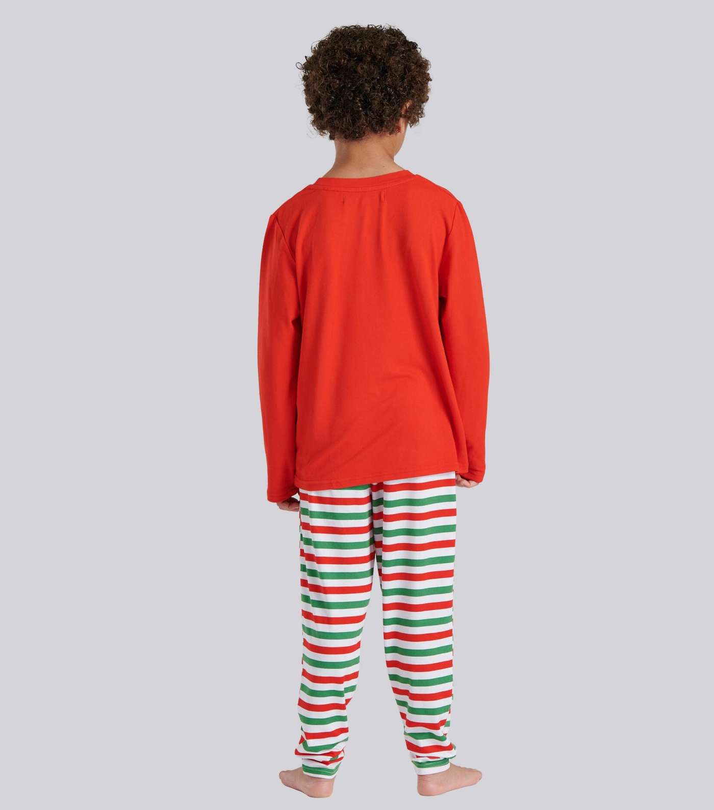 Loungeable Kids Red Trouser Pyjama Set with Mini Elf Logo Image 3