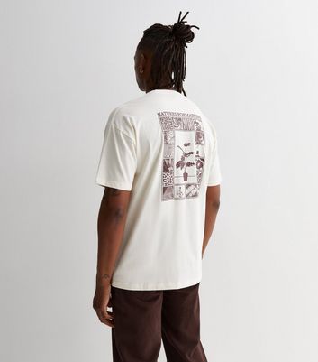 Off White Nature Front and Back Oversized Logo T-Shirt | New Look