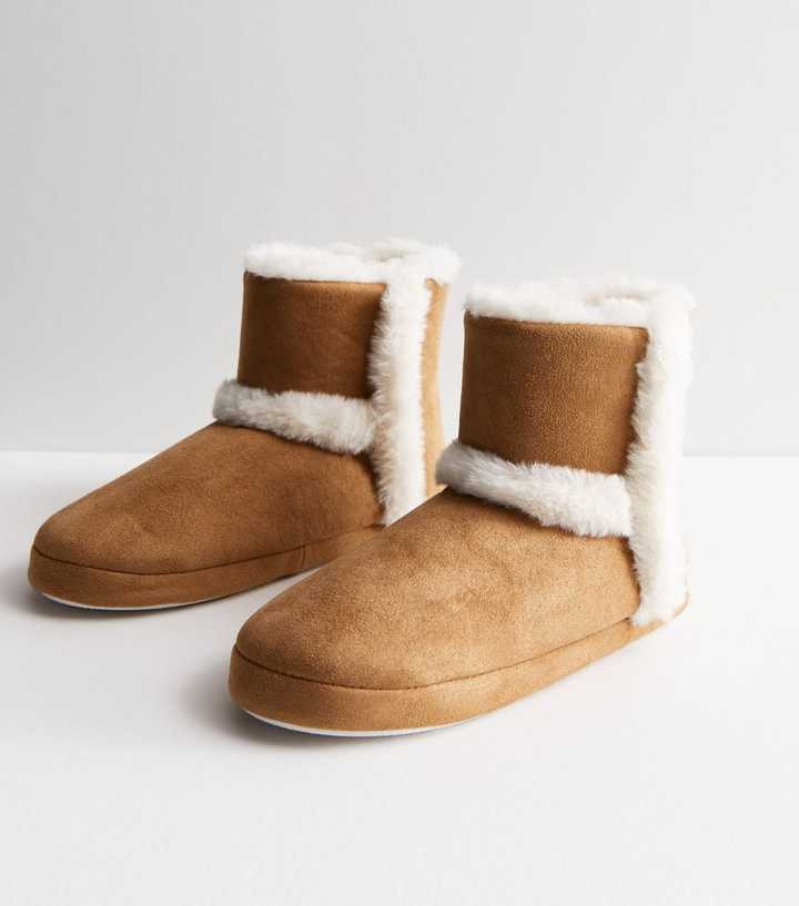 new look fur boots
