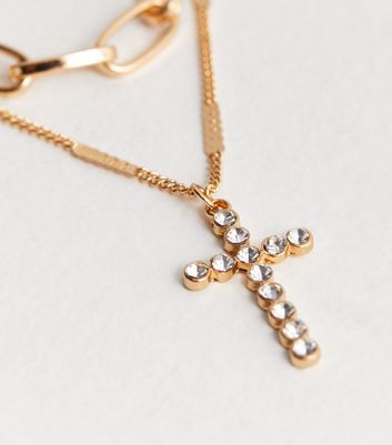 Beautiful gold cross on sale necklaces