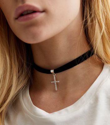 Punk Cross Pendant Square Rivet Goth Leather Necklace Accessories Collar  Adjustable Gothic Women's Choker | Fashion Choker | Accessories- ByGoods.Com