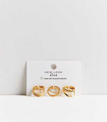 6 Pack Gold Mixed Chunky Rings