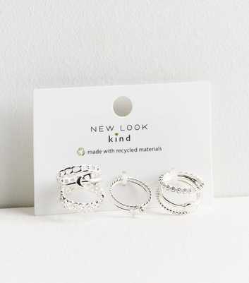8 Pack Silver Stacking Rings