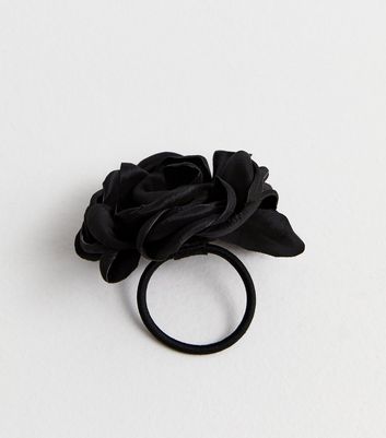 Black flower shop hair band