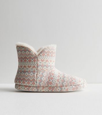 Fairisle slipper boots sale