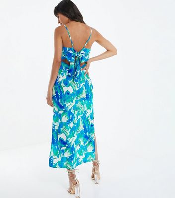 QUIZ Multicolour Tropical Strappy Maxi Dress New Look