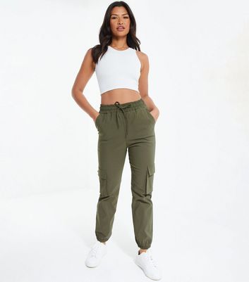 Buy Khaki Green Lined Parachute Cargo Trousers (3-16yrs) from Next USA