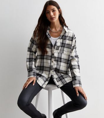 Long plaid hotsell boyfriend shirt