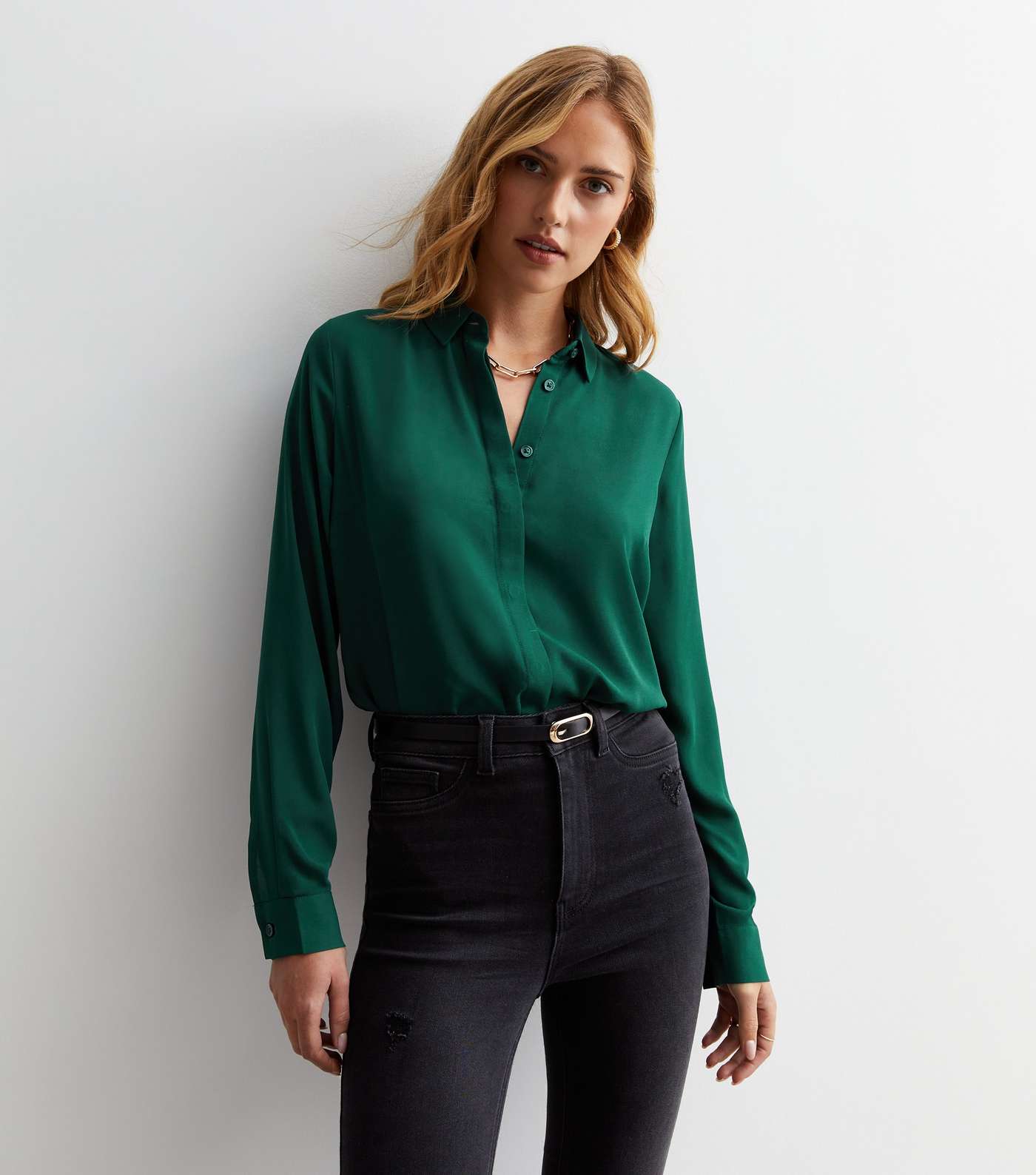 Dark Green Long Sleeve Shirt
